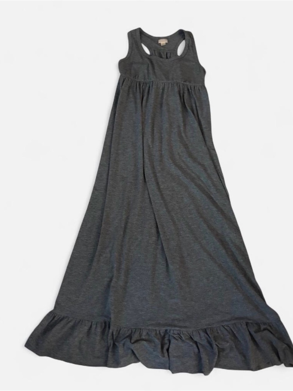 Mossimo Supply Co. Dark Gray Racerback Ruffle-Hem Nightgown